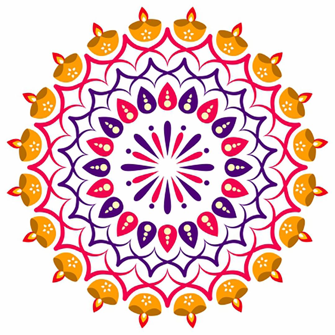 Vinyl Rangoli Floor Sticker (1pcs)