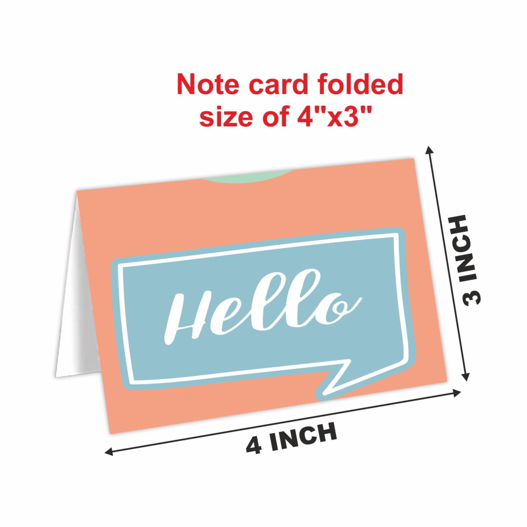 Hello' Greeting Blank Notecard