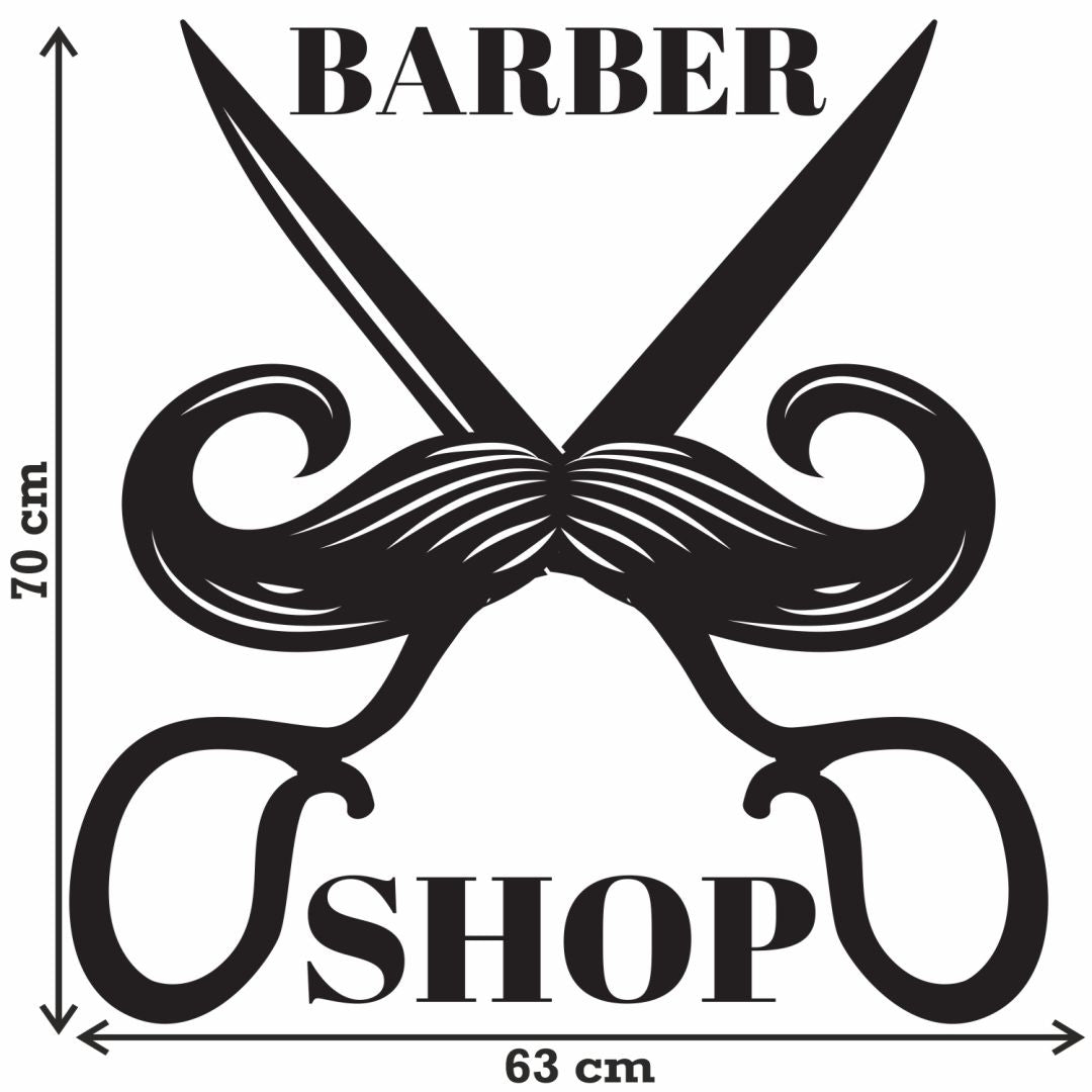Men's Hair Cut Saloon Wall Sticker