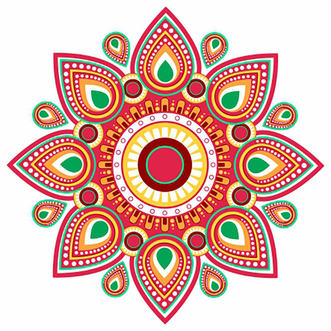 Vinyl Rangoli Floor Sticker (1pcs)