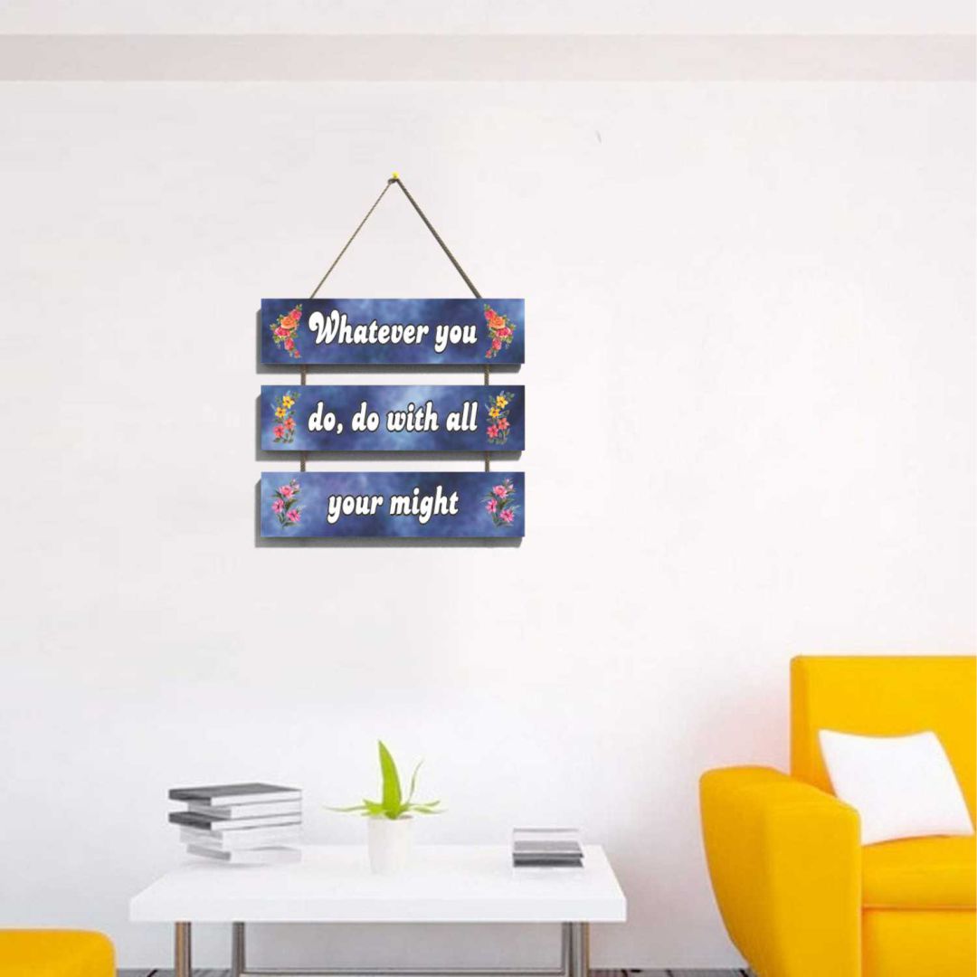 Positive Quotes Wooden Wall Hanging