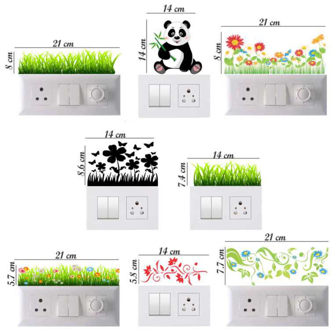 Grass and Flowers Switch Sticker
