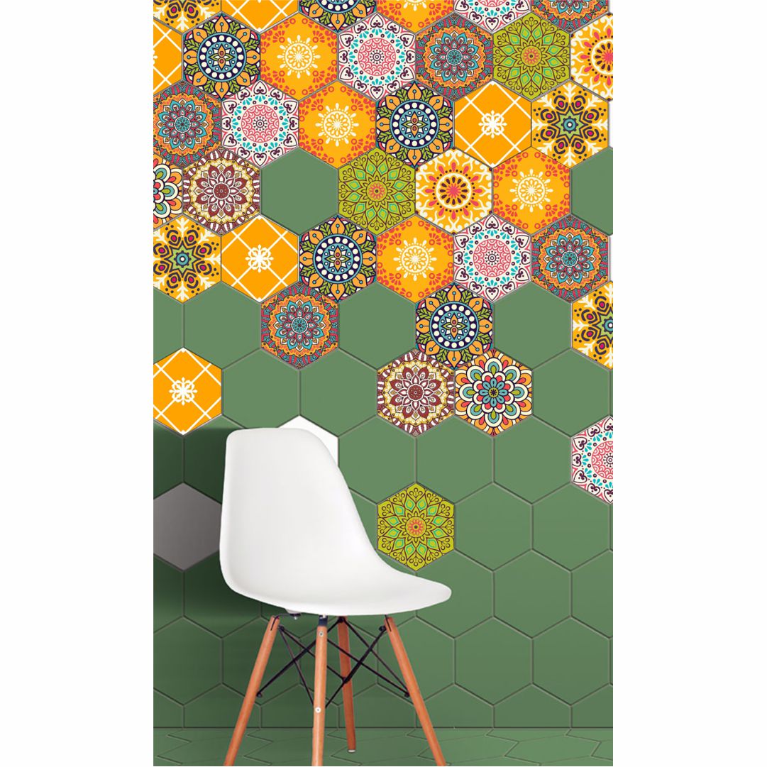 Hexagon Shape Wall Sticker(10pc)