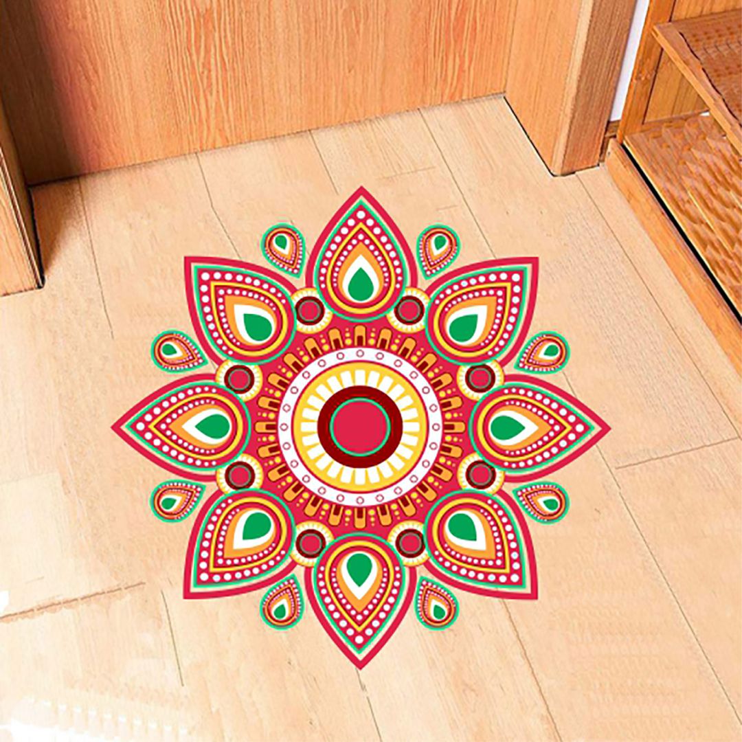 Vinyl Rangoli Floor Sticker (1pcs)