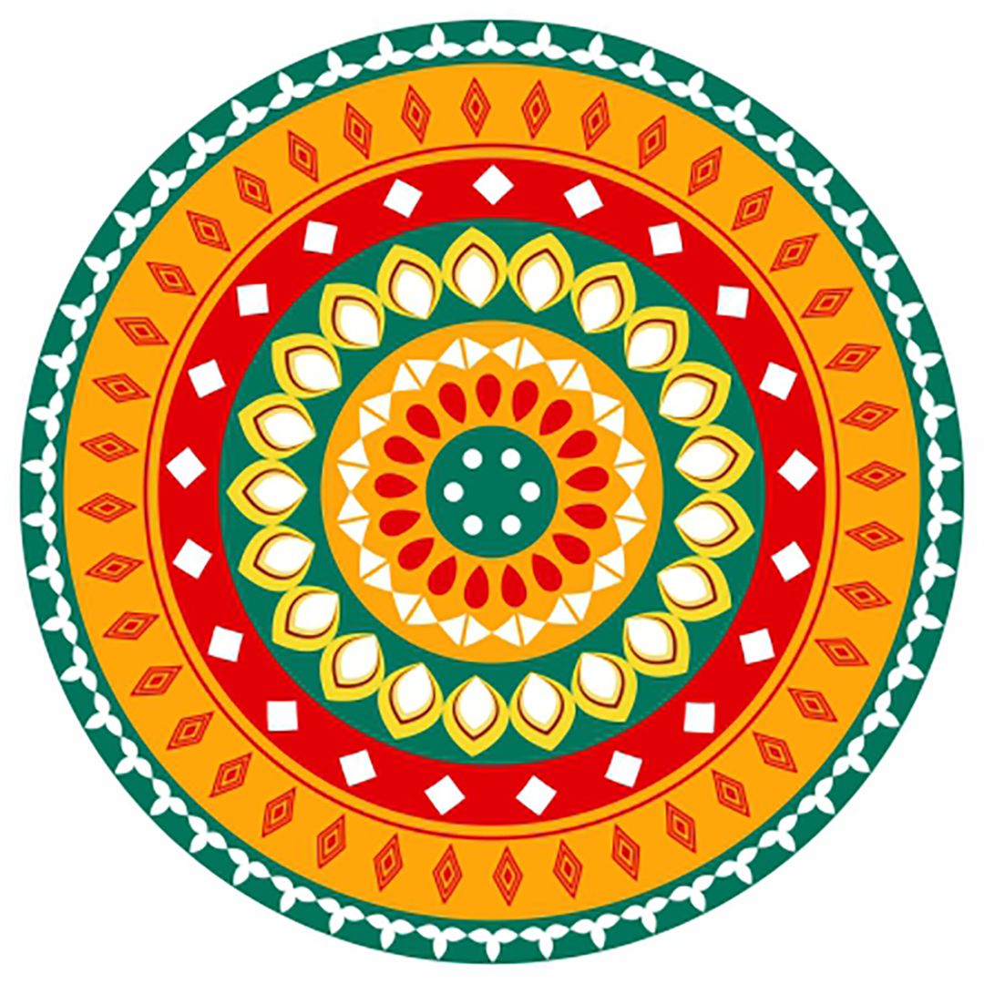 Vinyl Rangoli Floor Sticker (1pcs)