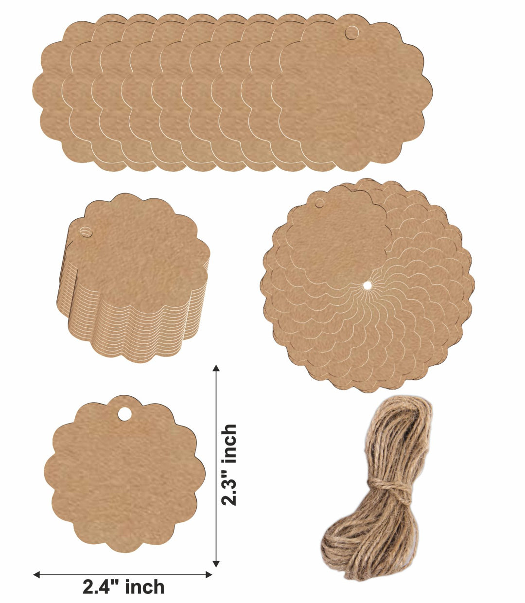 Brown Kraft Paper Writable Tags for Blessing Writing