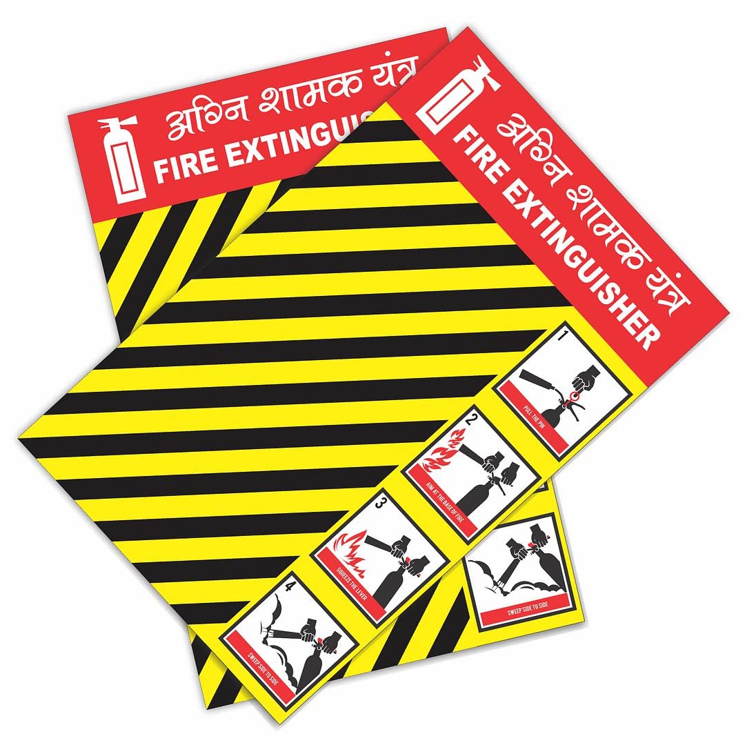 Fire Extinguisher Safety Self-Adhesive Sign Sticker