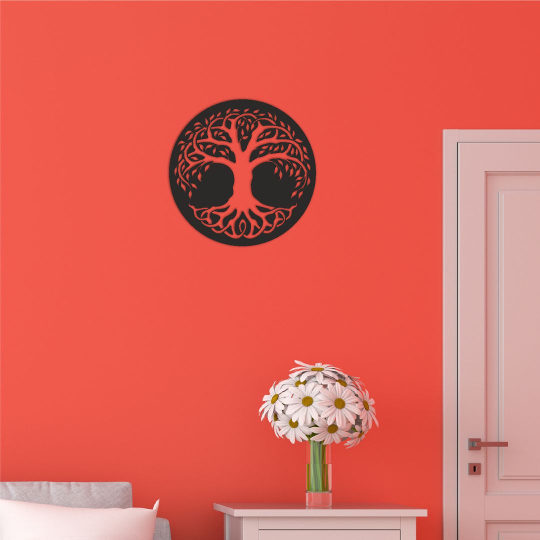 MDF Black Cutout of Tree for décor