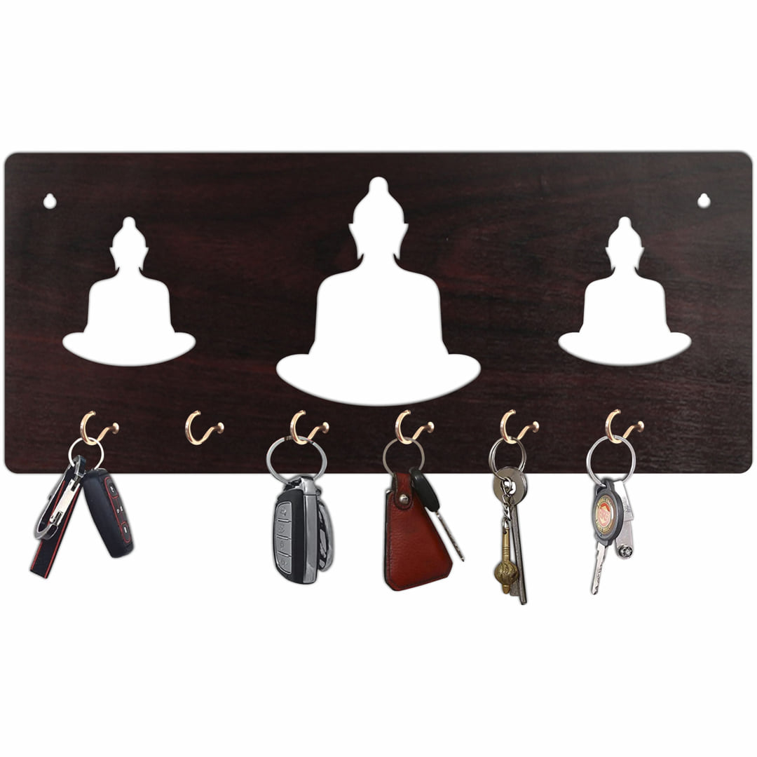 Buddha Cutting Key Holder with 6 Hooks