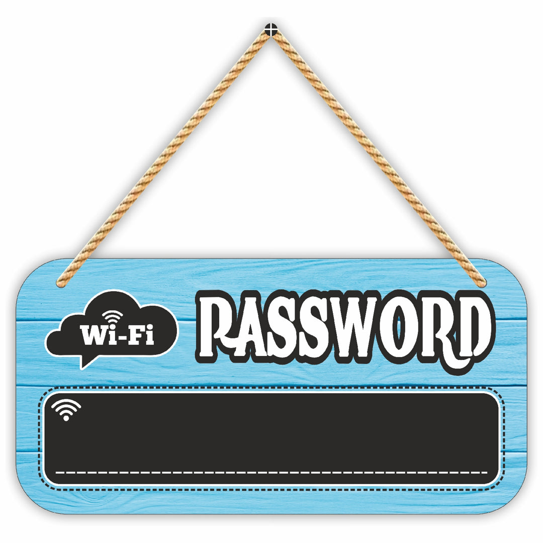 Wooden WiFi Password Hanging Sign Wall Plaque