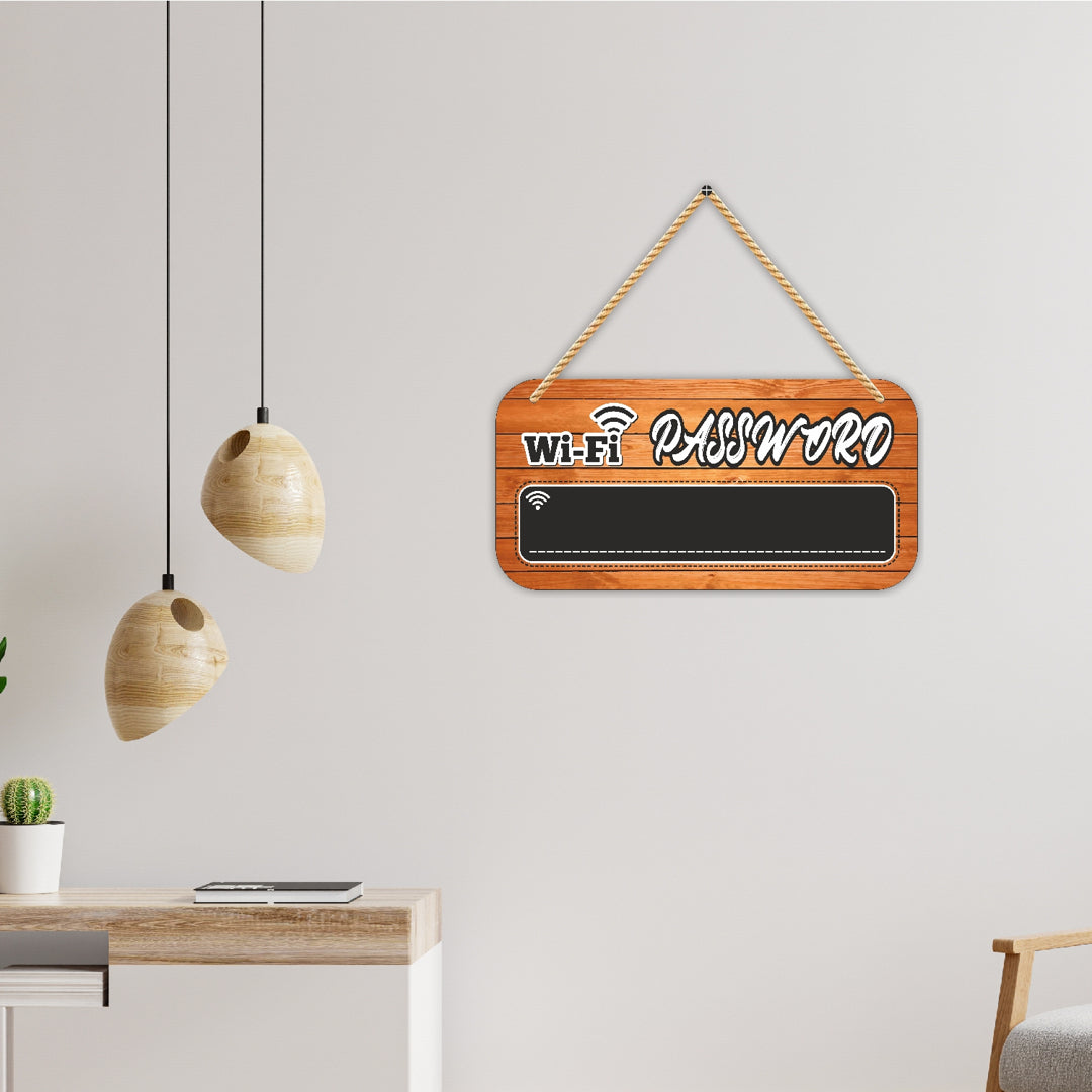 Wooden WiFi Password Hanging Sign Wall Plaque