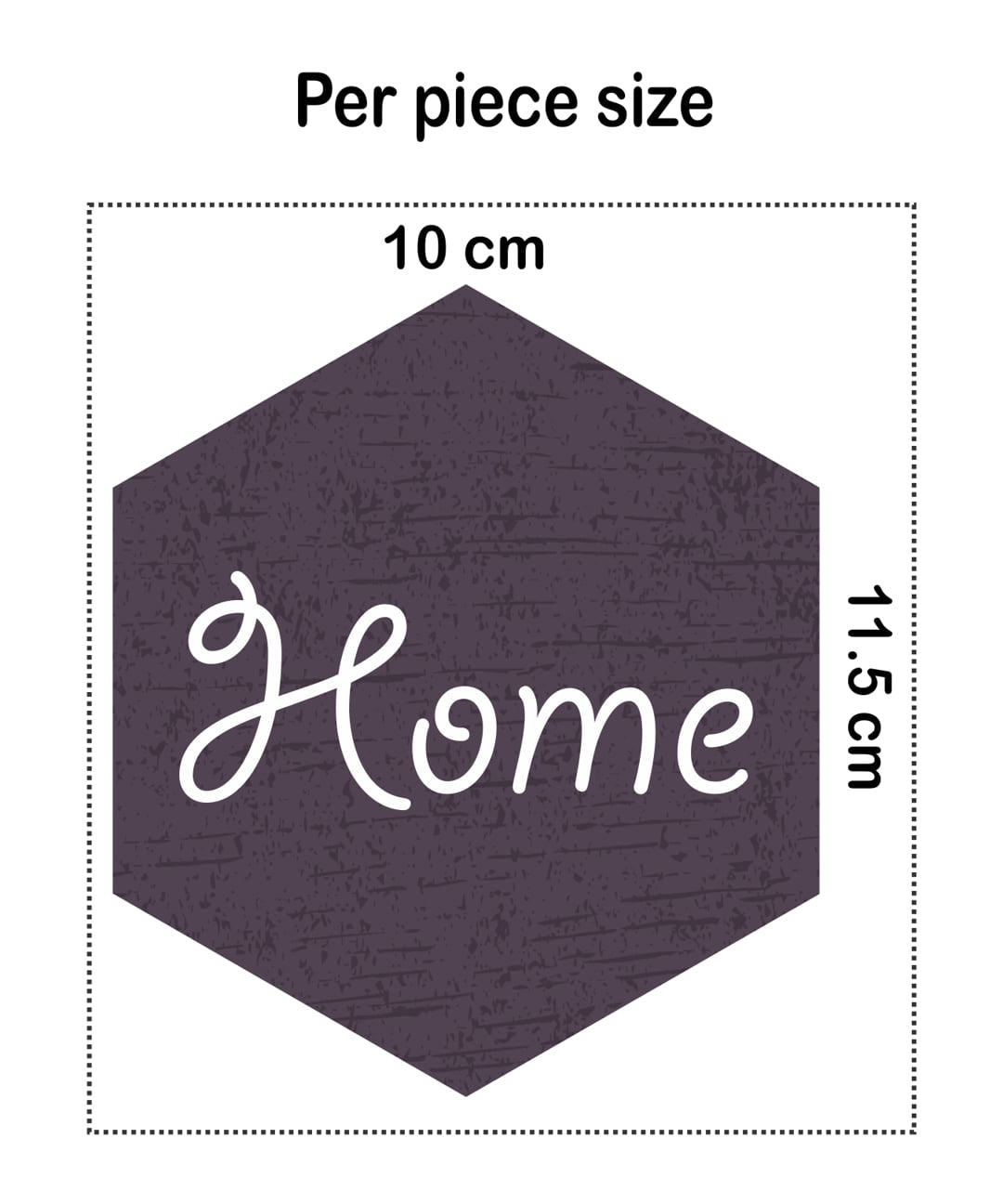 Home Decor Wooden Hexagon Cutout
