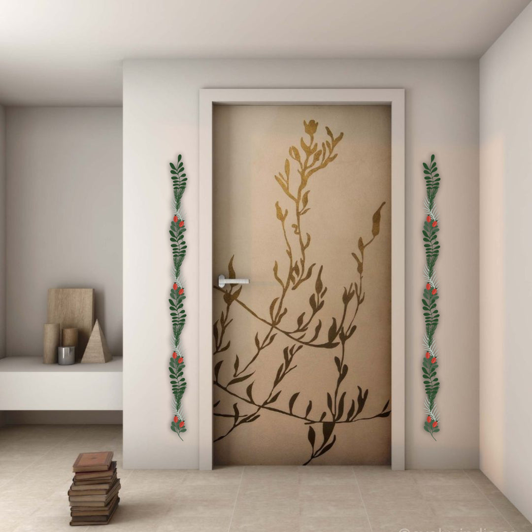 Beautiful Floral Branch Antique Flowers Wall Sticker