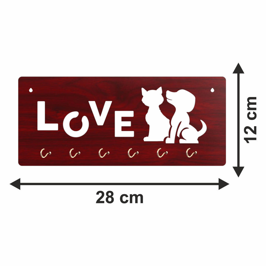 Pet Love Key Holder with Strong 6-Hook