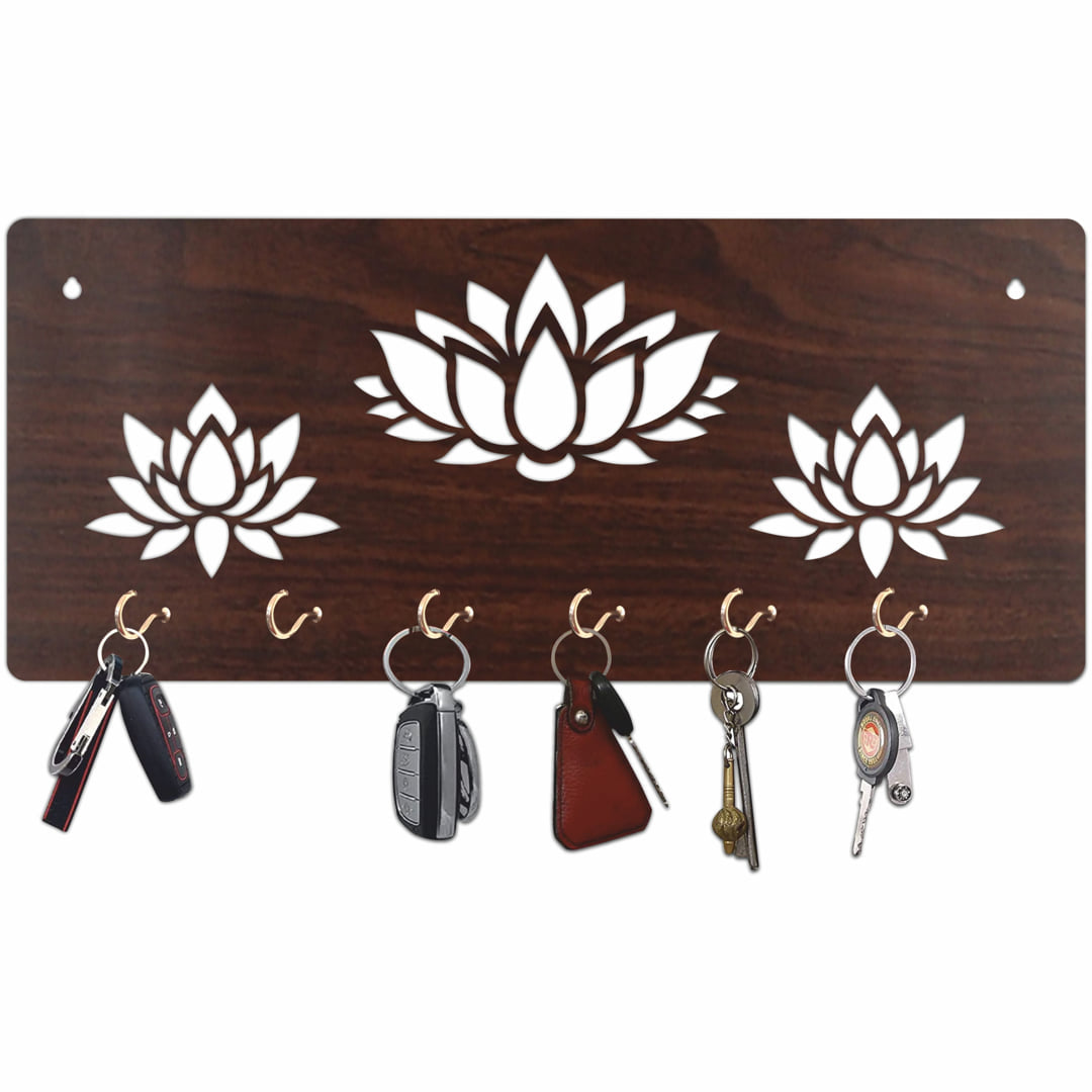 Lotus Key Holder with 6 Hooks