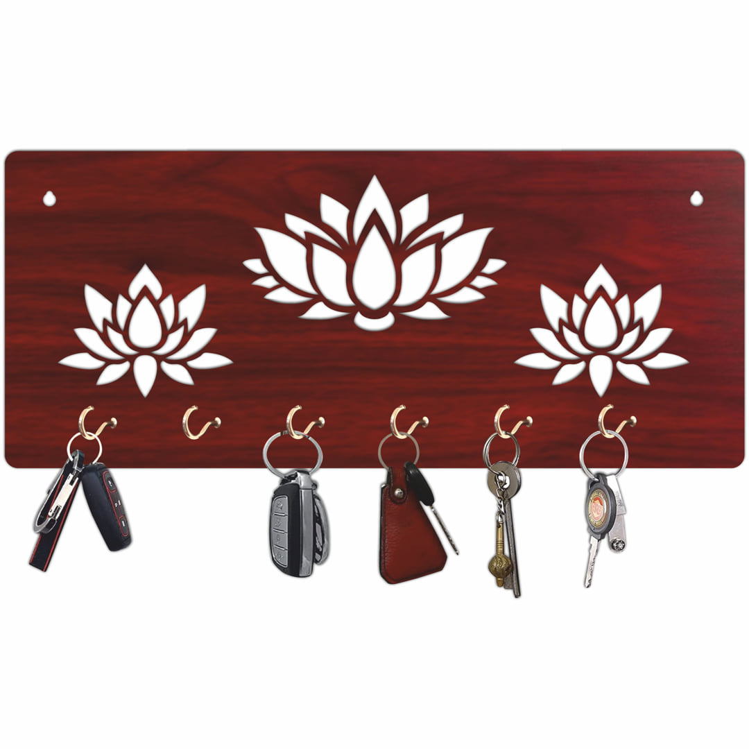 Lotus Key Holder with 6 Hooks