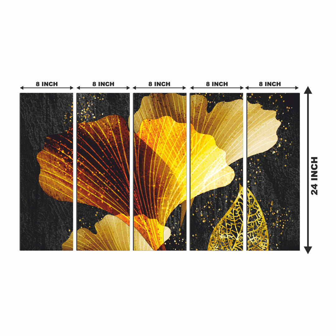 Printed Wall Art Wooden Hanging Painting Frame (Set of 5 Panel)