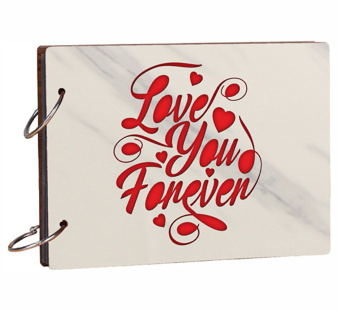 10 Color Pattern Love You Forever Wooden Photo Album Scrapbook