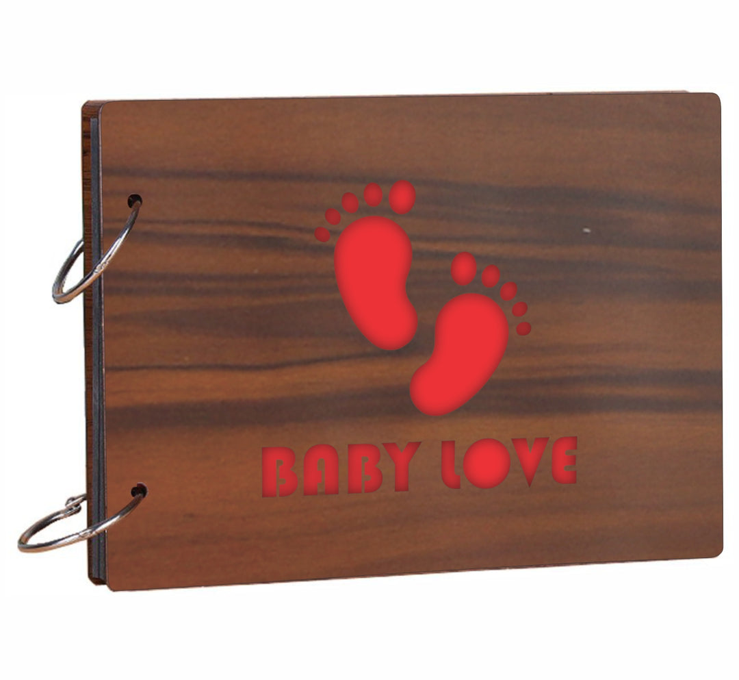 10 Color Pattern Baby Love Wooden Photo Album Scrapbook
