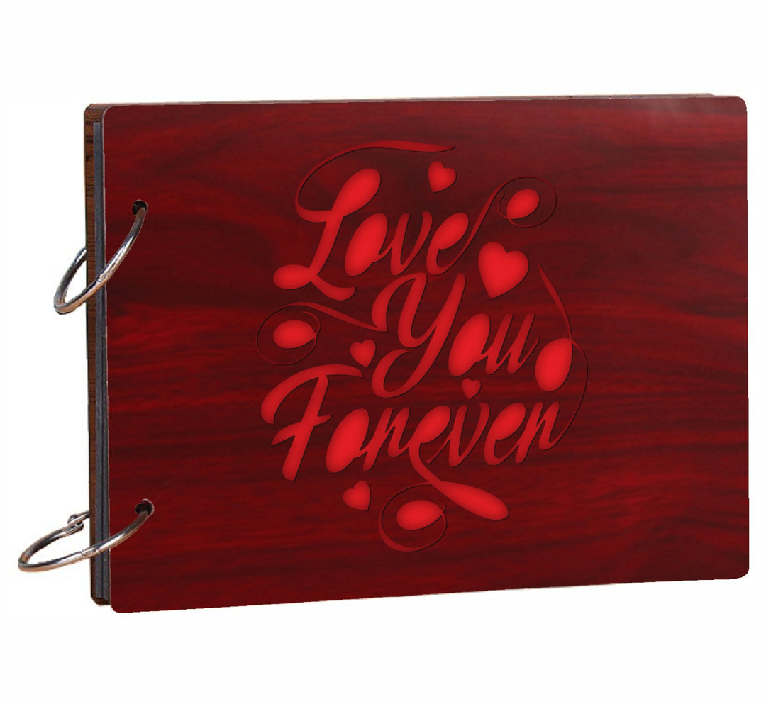 10 Color Pattern Love You Forever Wooden Photo Album Scrapbook