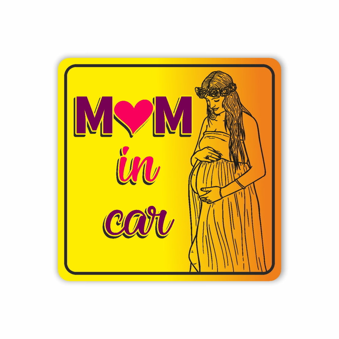 Mom in Car Sticker Decal_c2