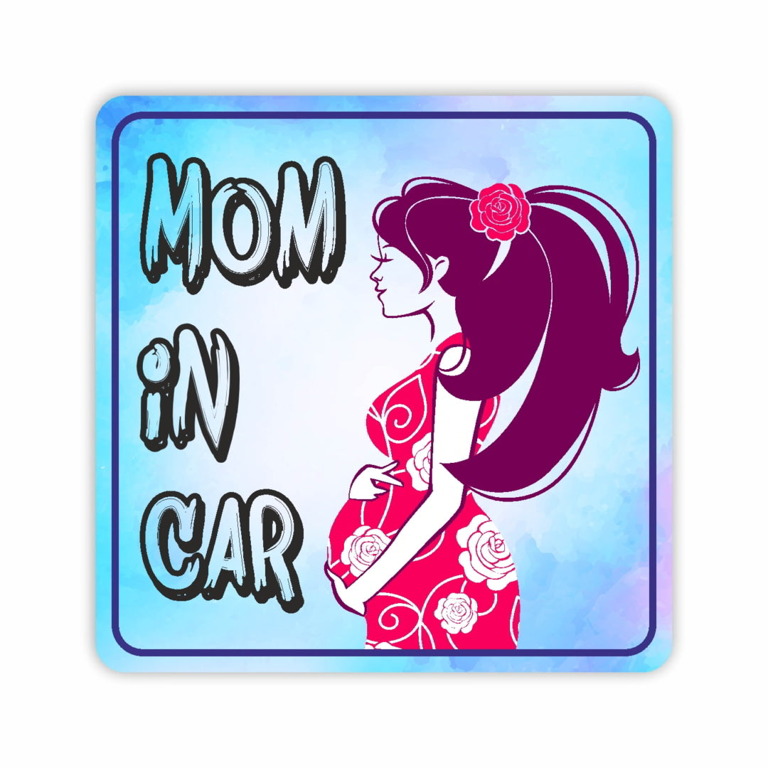 Mom in Car Sticker_c4