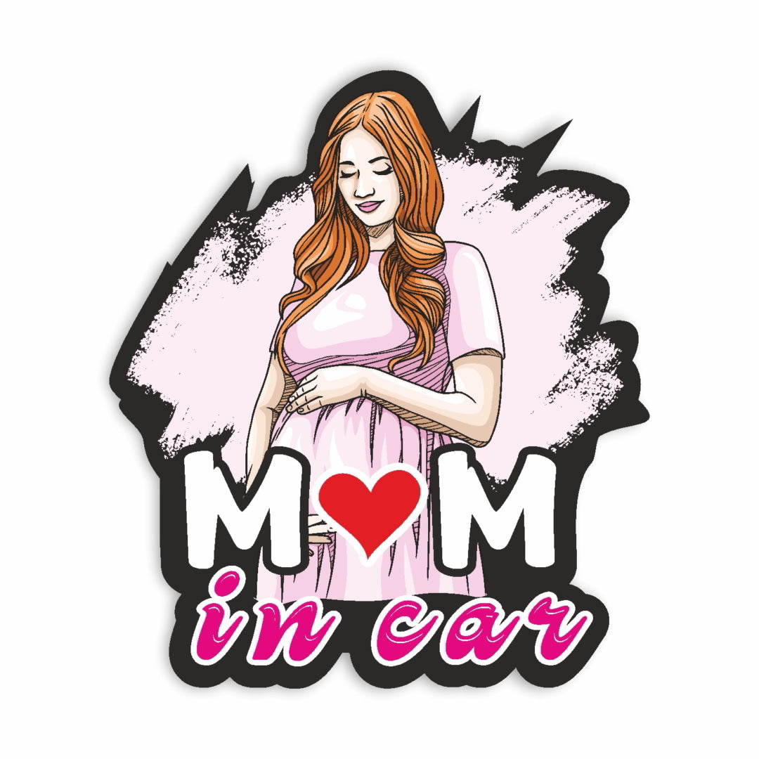 Mom in Car Sticker Decal_c5