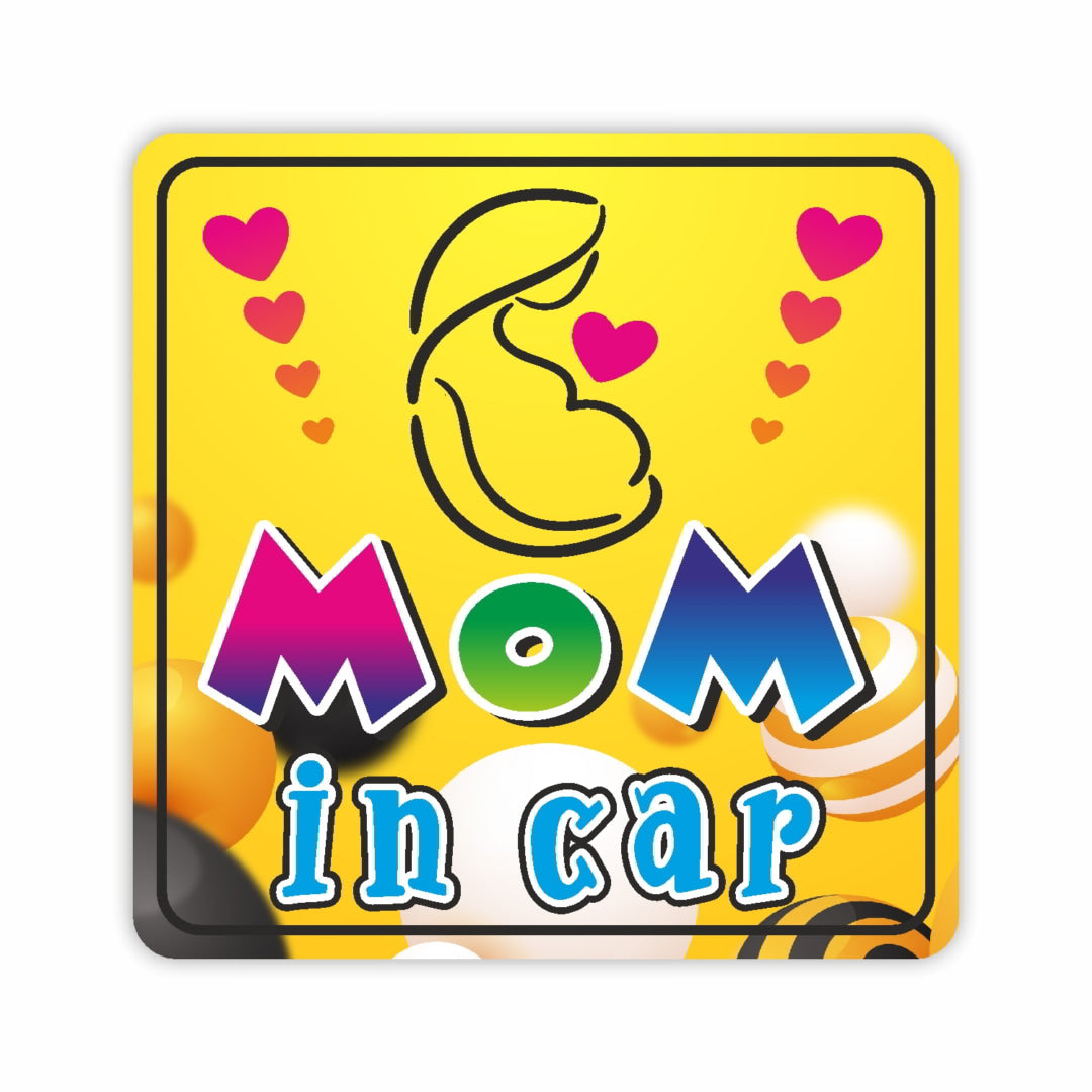 Mom in Car Sticker Decal_c7