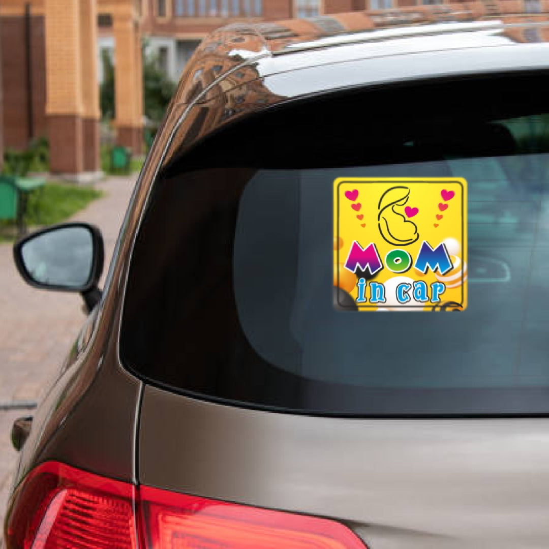 Mom in Car Sticker Decal_c7
