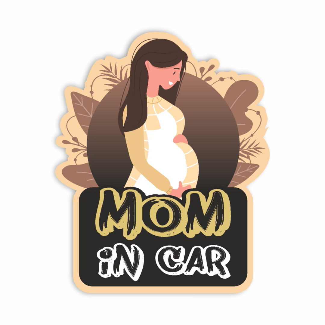 Mom in Car Sticker_c8