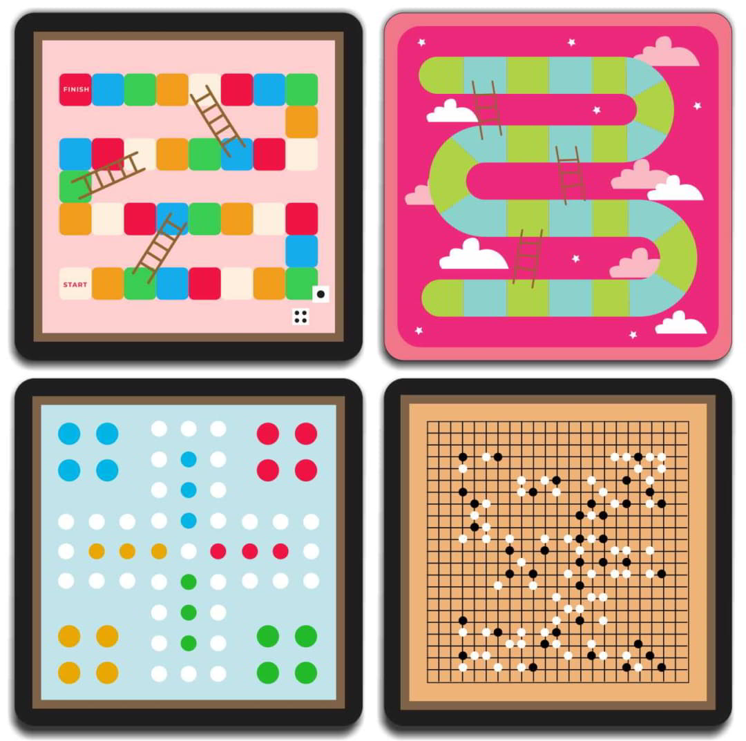 Game MDF Cutout Coaster(4pc)