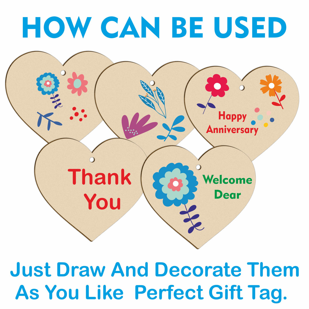 MDF Cut-Out Craft DIY Blank Mini Tags for Gift Hanging