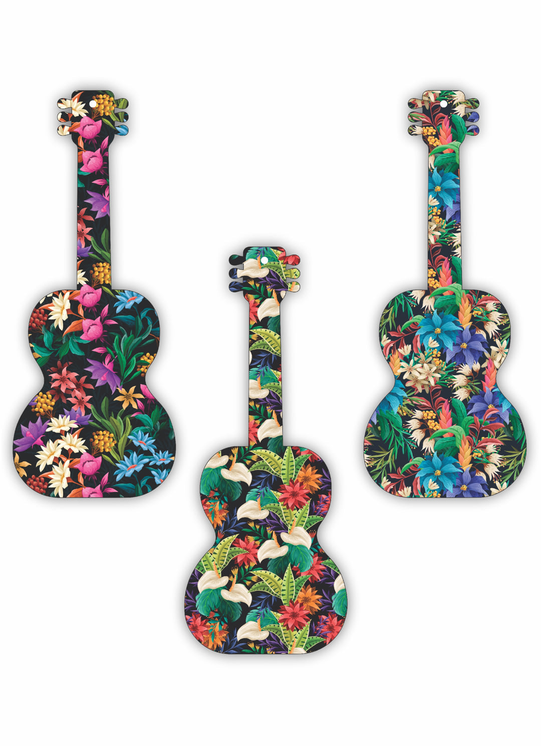 MDF Print Cut Guitar Shape Design Cutout Wall Decor