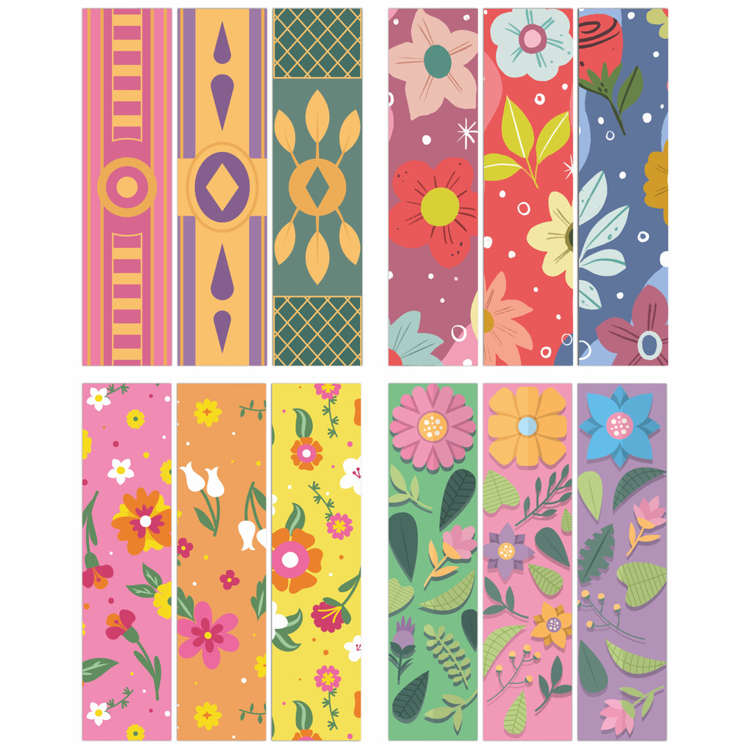 24 Designs Floral Theme Paper Designed for Books(D-01)