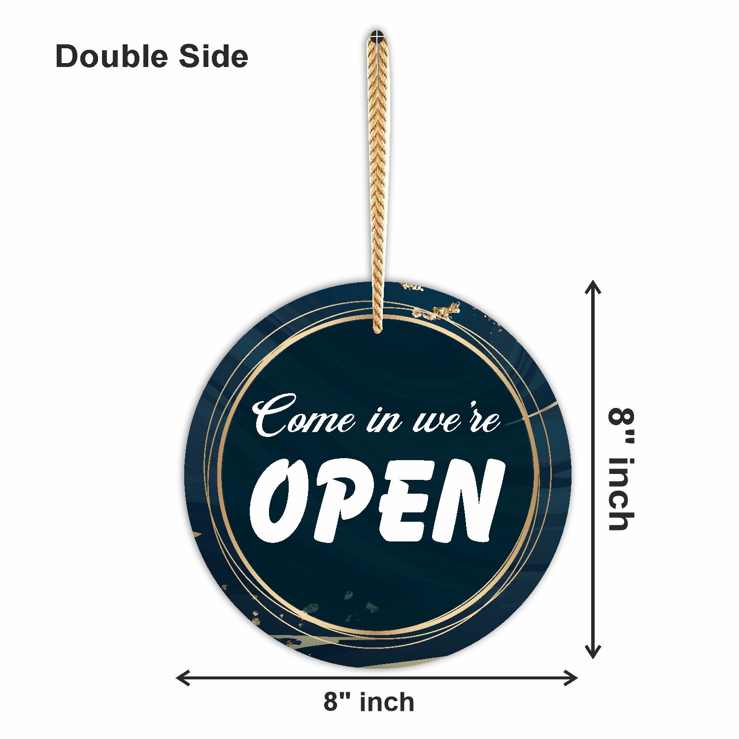 Open-Close Rounded Shaped Sign Board