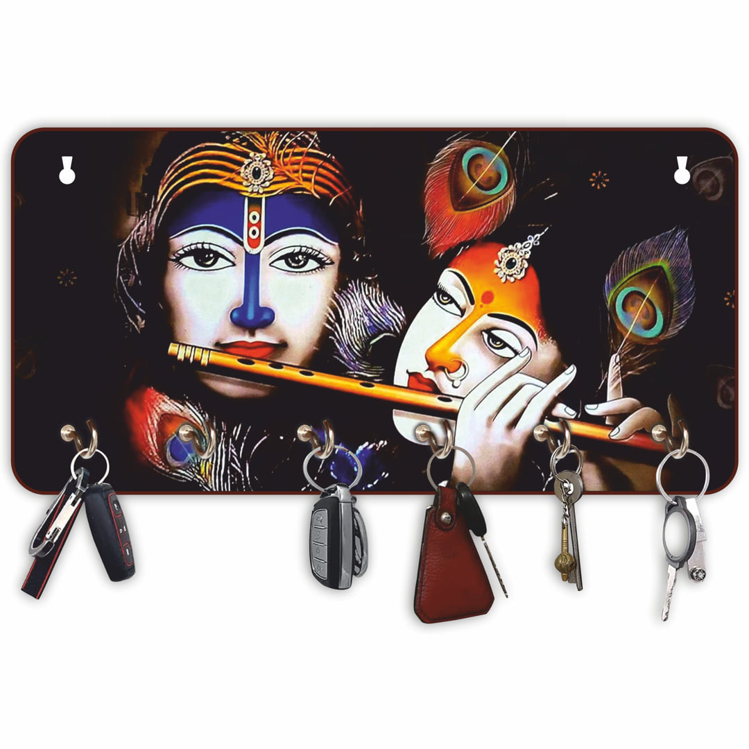 Colorful Printed Key Holder with 6 Knob/Hook