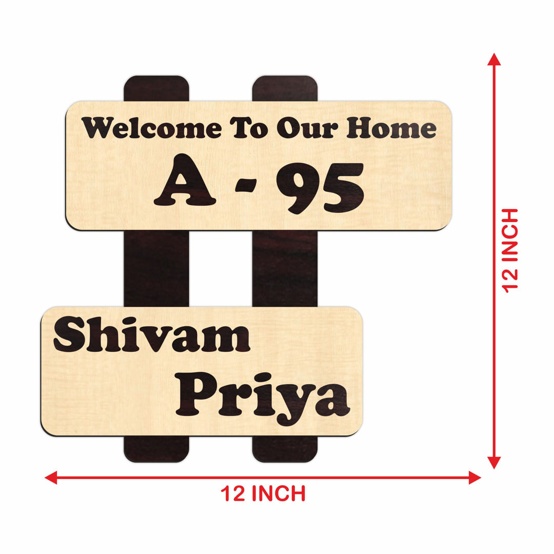 Customized MDF Name Plate for Entrance