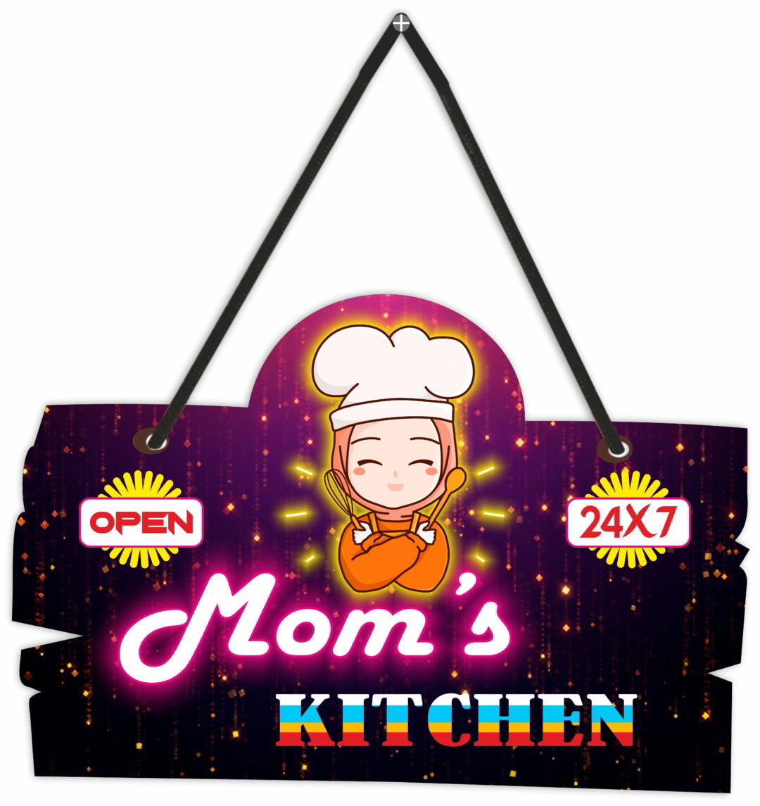 Mom,s Kitchen Wooden Wall Hanging