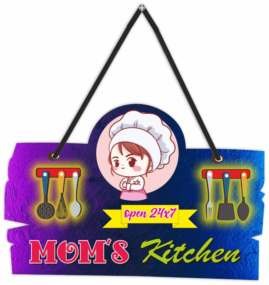 Mom,s Kitchen Wooden Wall Hanging