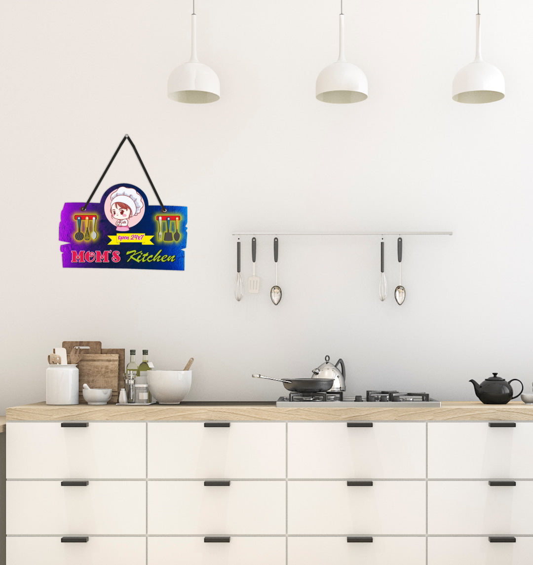 Mom,s Kitchen Wooden Wall Hanging