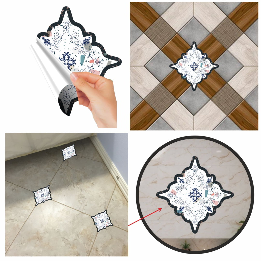 Floor-Tile Sticker Vinyl