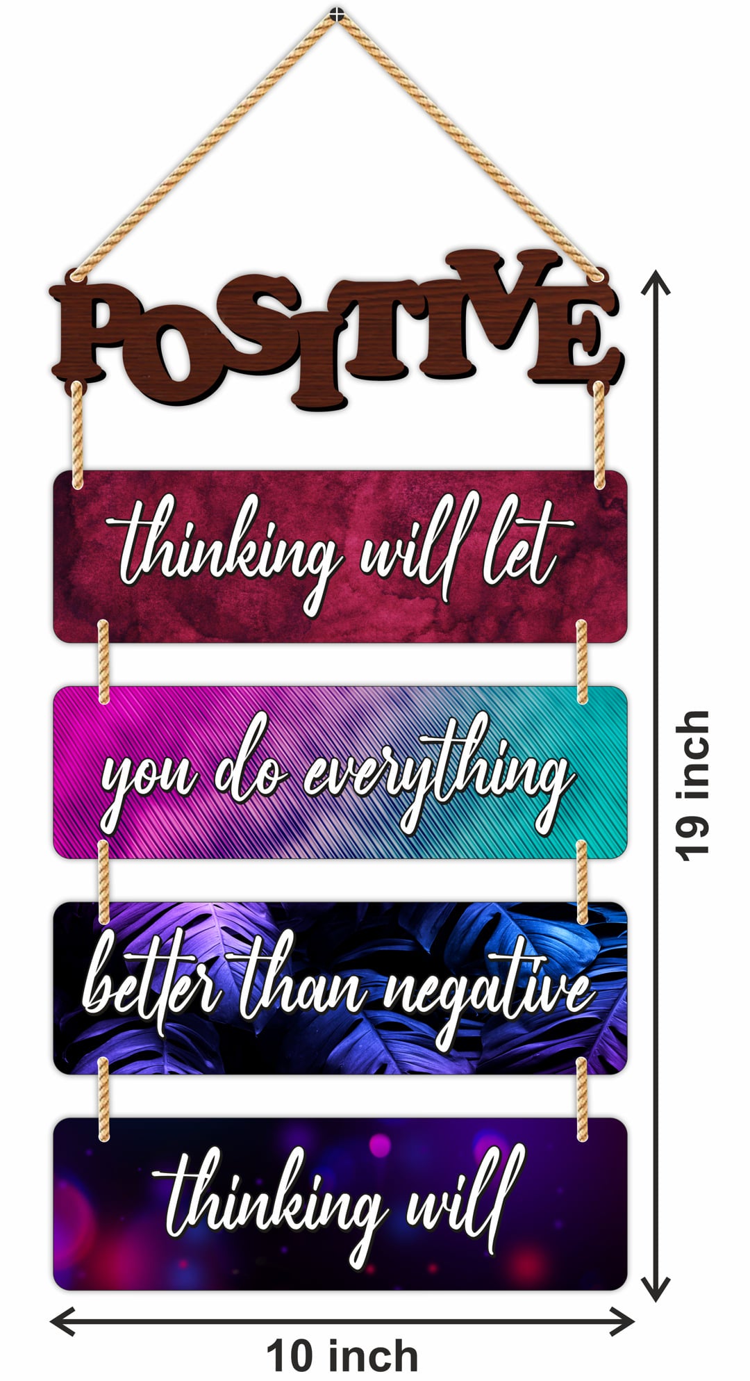 Positive Quote MDF Wall Hanging