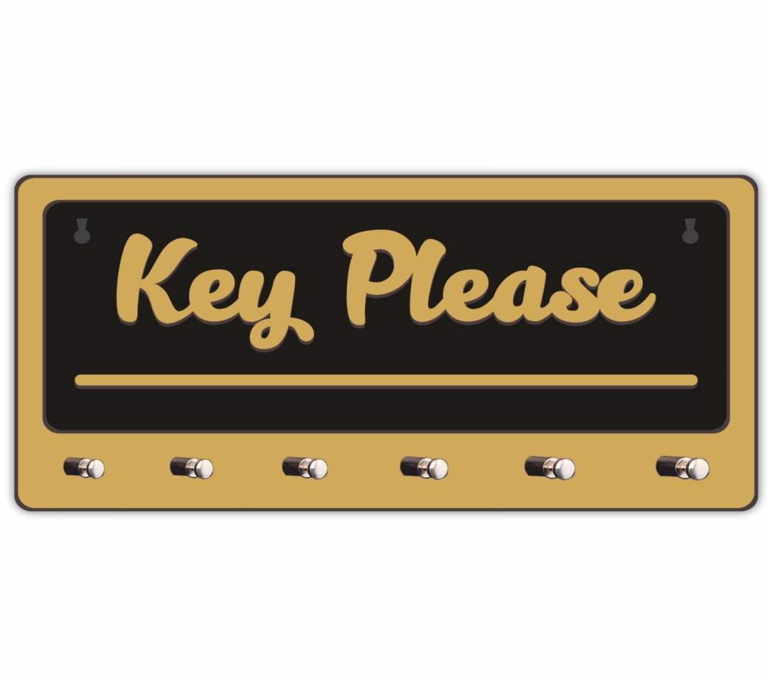 Wooden Key Holder 6 Knobs Hook