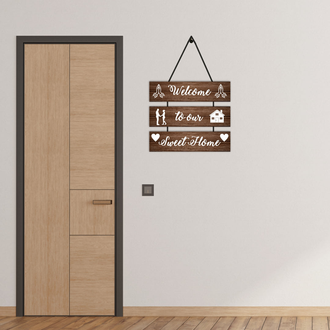 Welcome Home MDF Wall Hanging Board