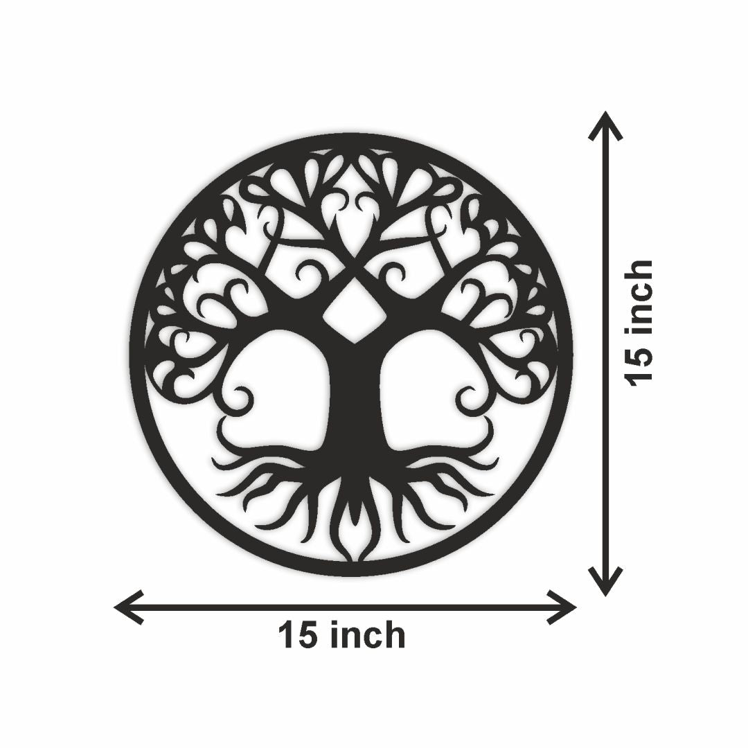 MDF Black Cutout of Tree for décor