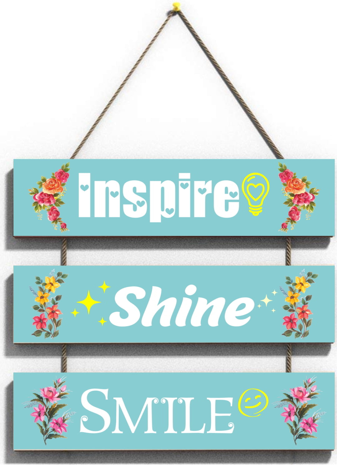 Inspire Shine Smile Wall Hanging Board