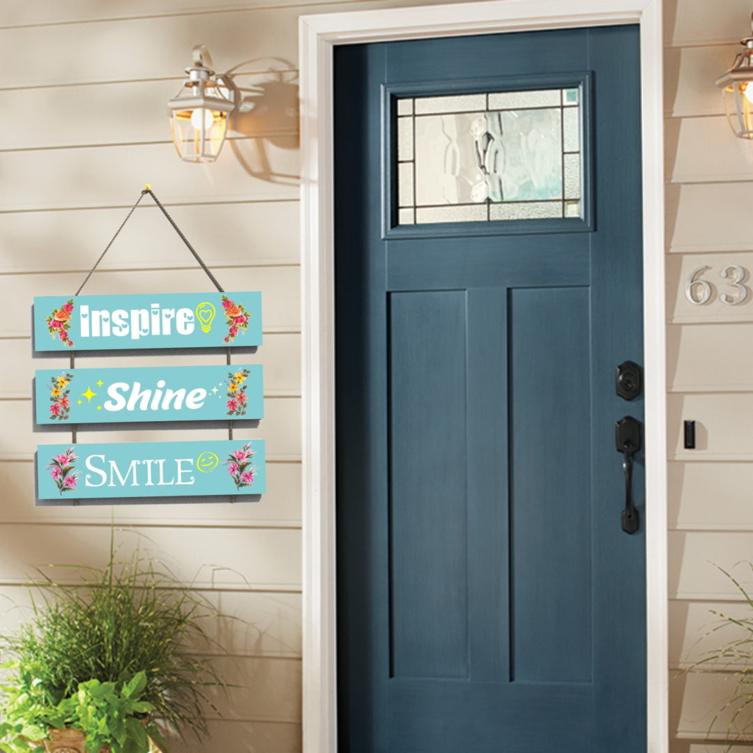 Inspire Shine Smile Wall Hanging Board