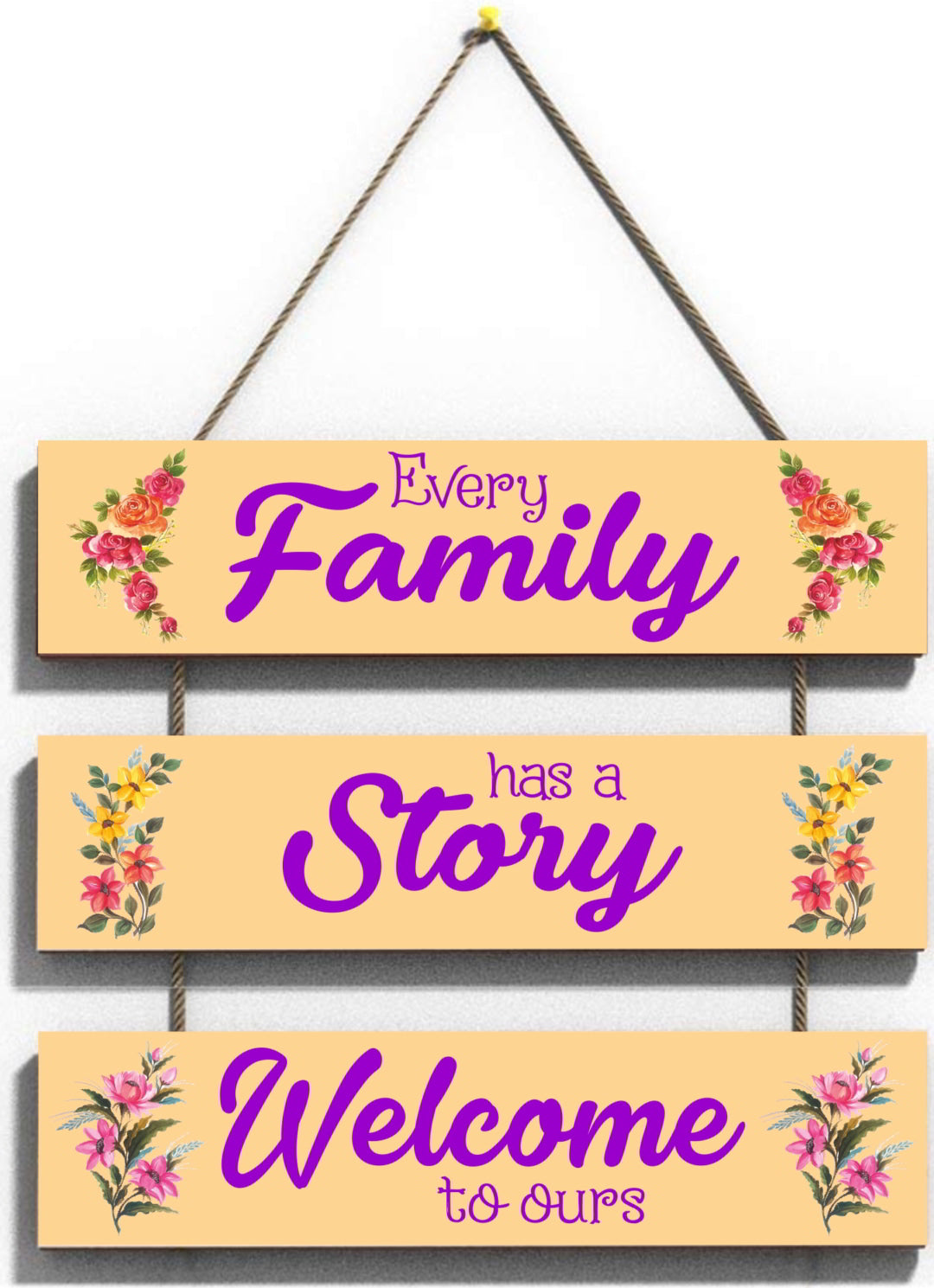 Family Welcome Wall Hanging Board