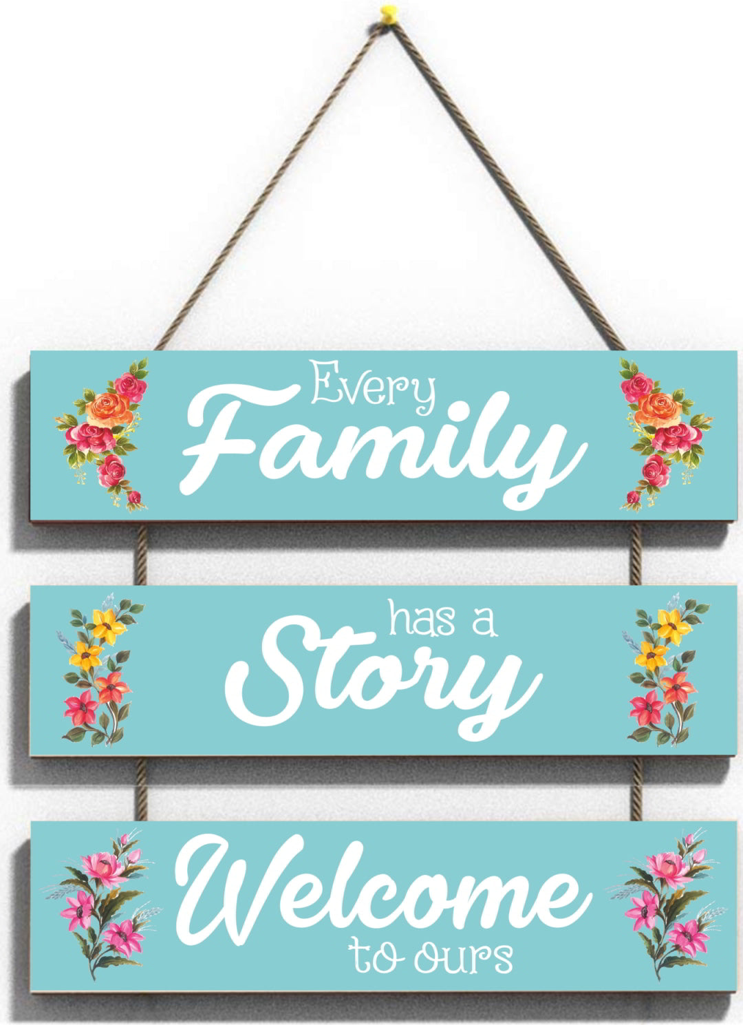 Family Welcome Wall Hanging Board