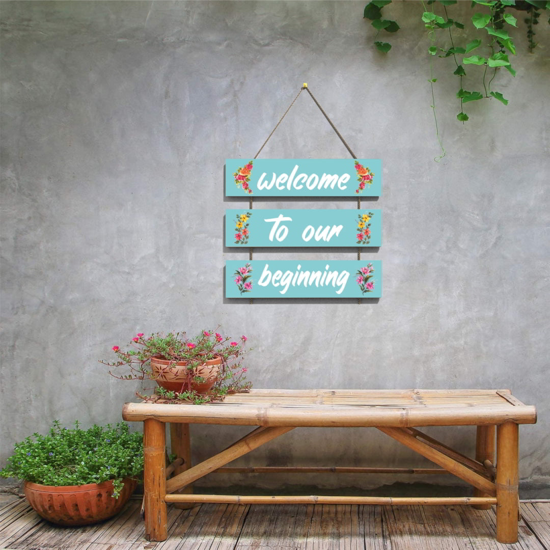 Welcome Our Beginning Wall Hanging Board